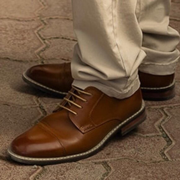 Bruno Marc Italy Men's 6-Brown Classic Modern Formal Oxford Lace-Up Dress Shoes - Picture 4 of 11